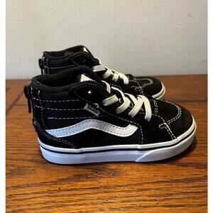 VANS SK8-HI Skate Shoe's Sneakers Black and White Toddler Size 7